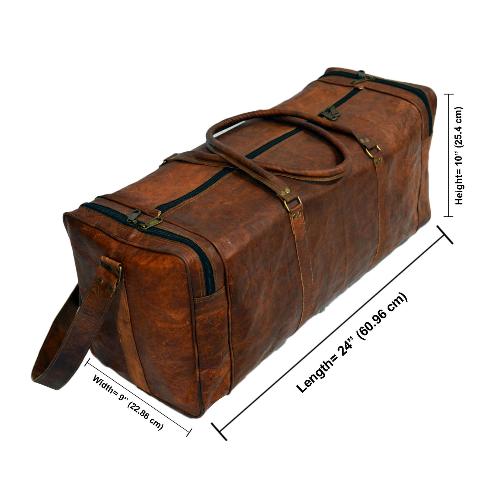 Designer Genuine Leather Travel Duffel Bag Weekend Overnight Luggage Duffle Holdall Bag